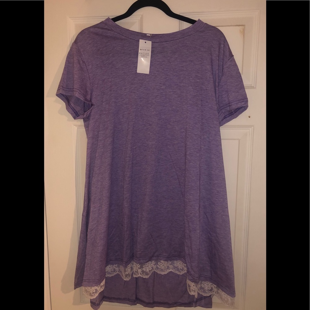 Purple t-shirt dress
